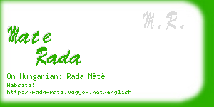 mate rada business card